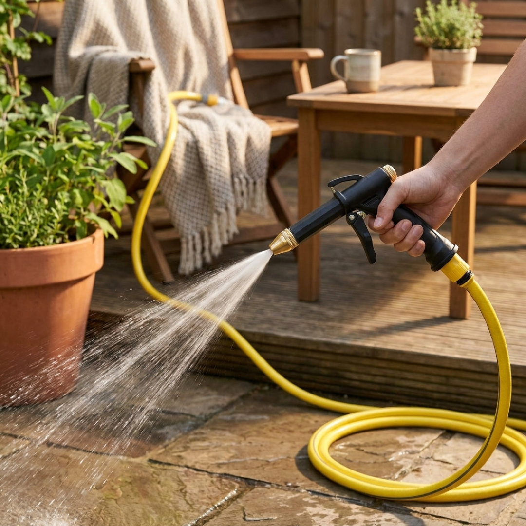 Dual-Spray Cleaning Wand for Effortless Outdoor Washing