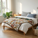 Floral Gauze Blanket for Breathable Comfort