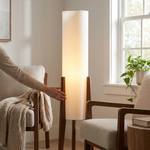 Walnut LED Floor Lamp for Adjustable Ambience