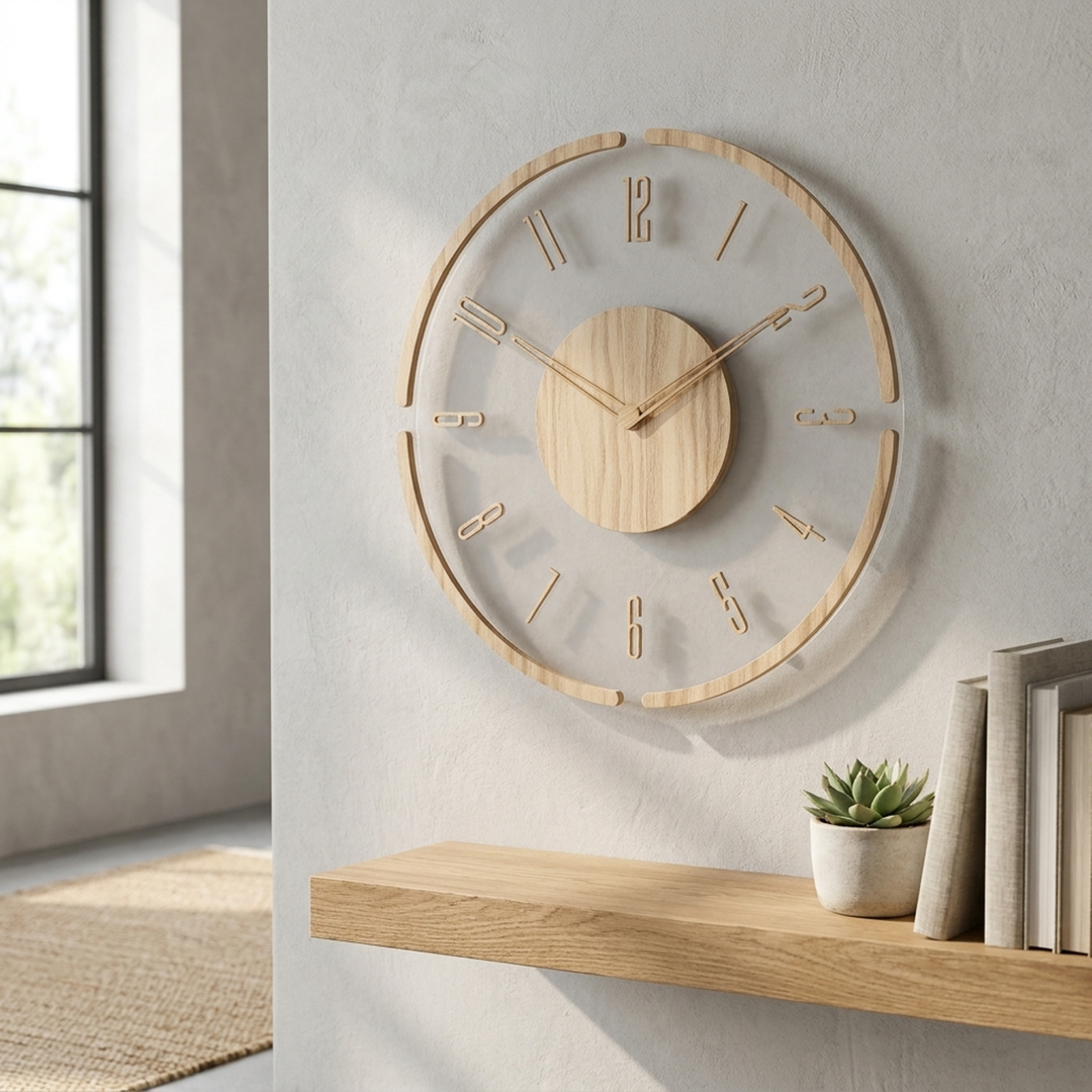Wooden Wall Clock for Peaceful Timekeeping