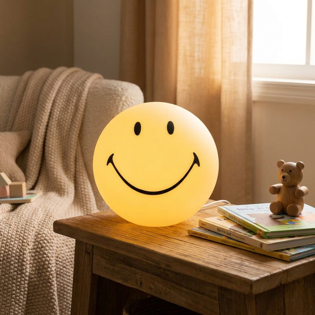 Smiley Face Lamp for Cozy Bedtime Light