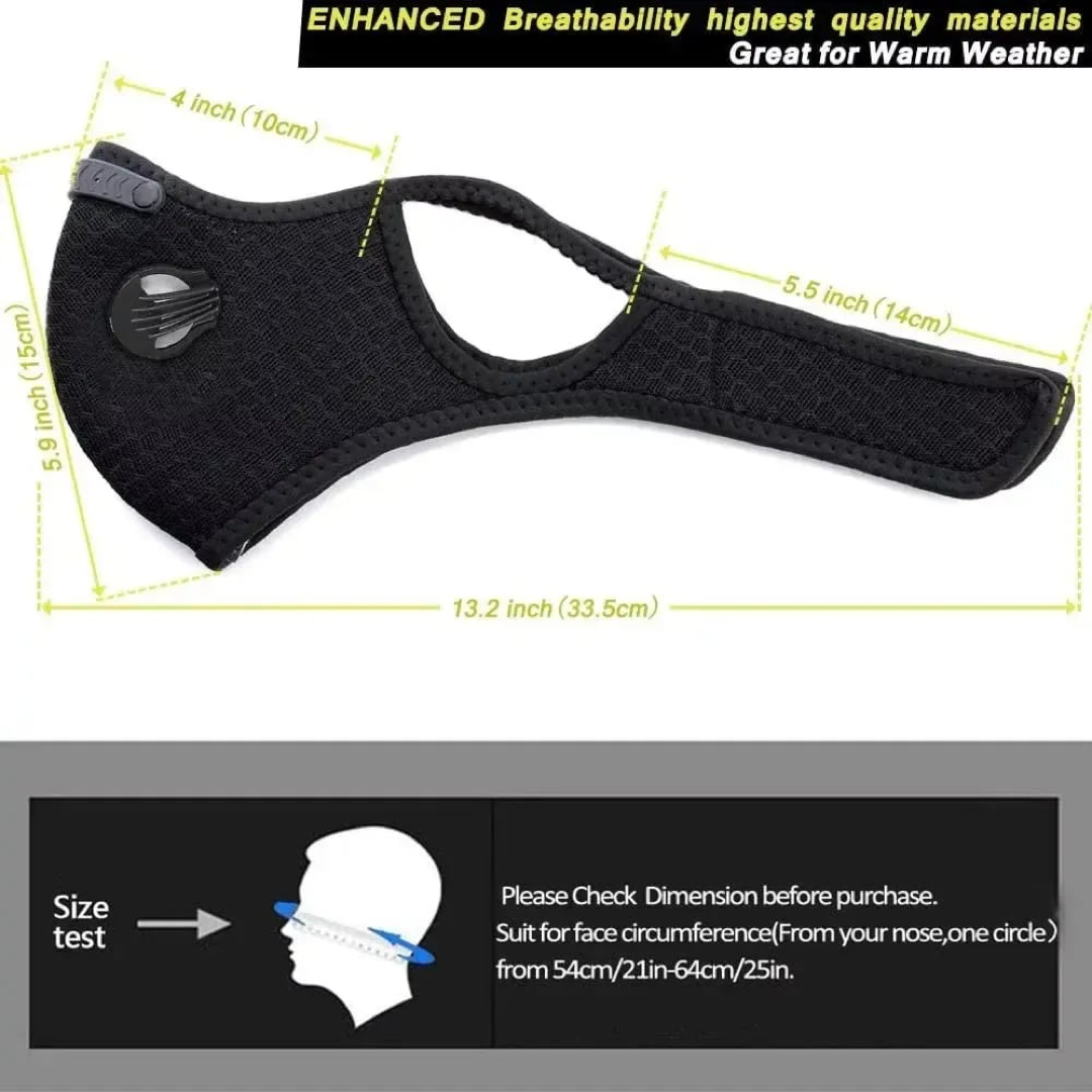 Adjustable Carbon Filter Mask for Dusty Tasks