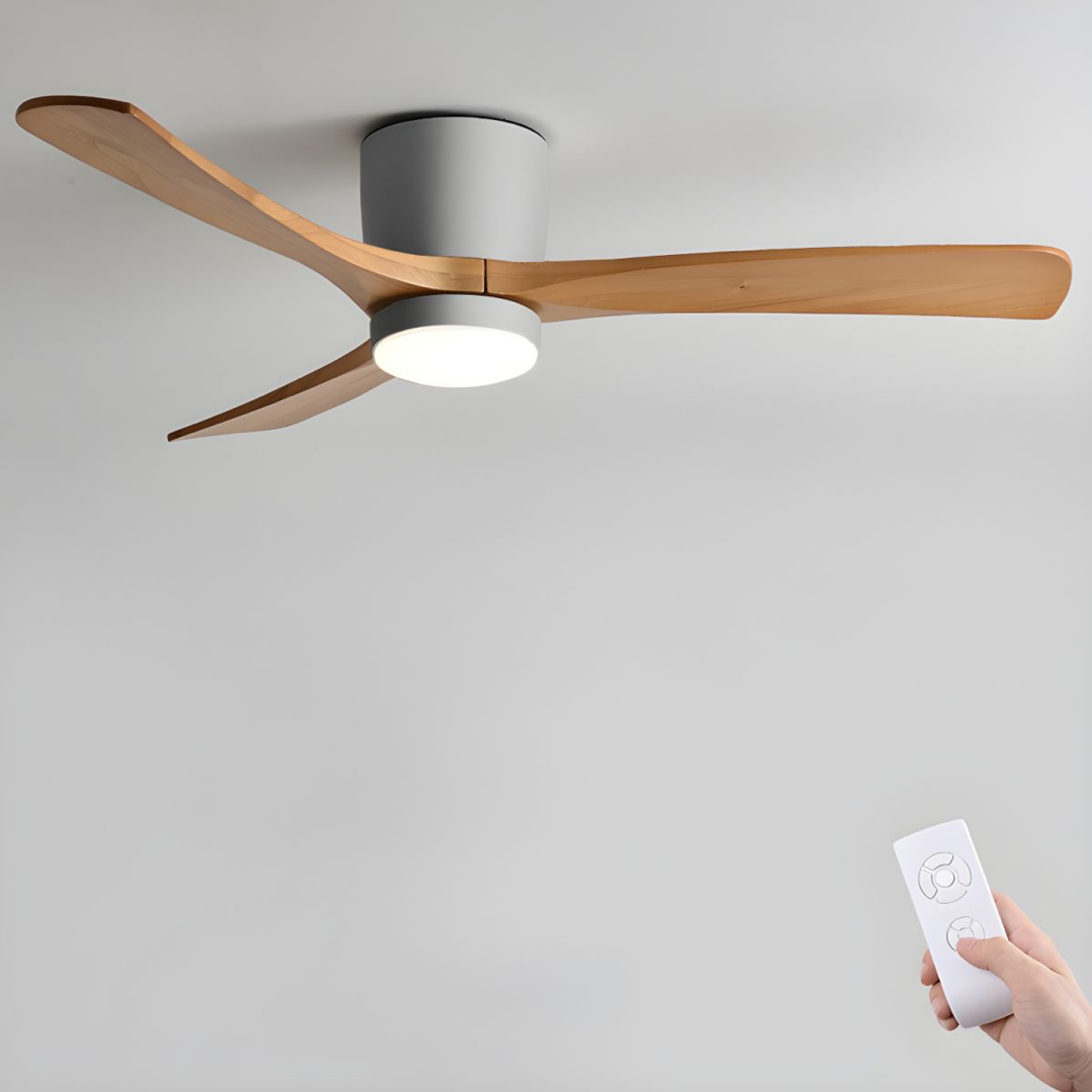 Wood Blade Ceiling Fan Light for Quiet Comfort