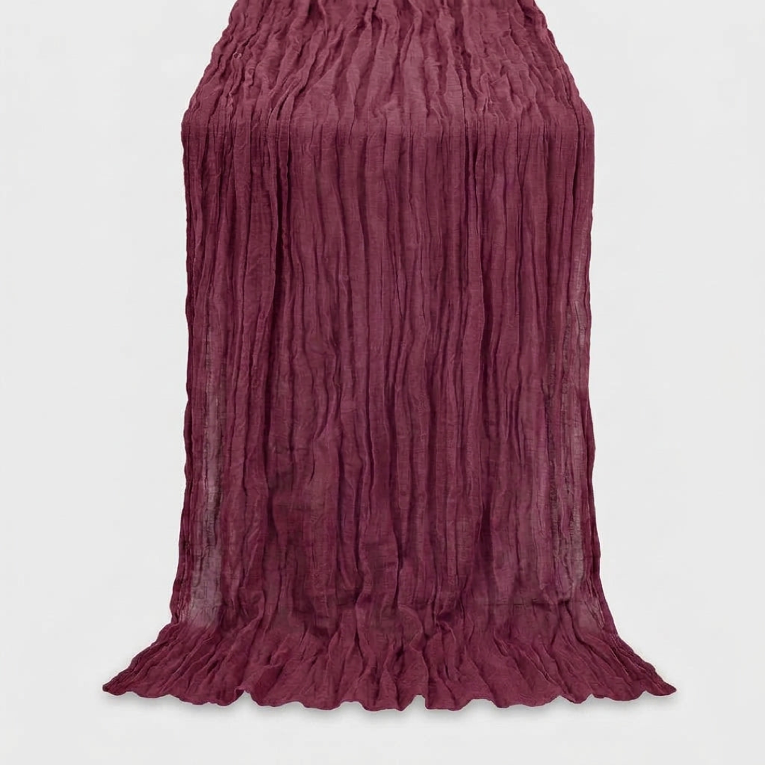 Lilac Gauze Table Runner for Effortless Elegance