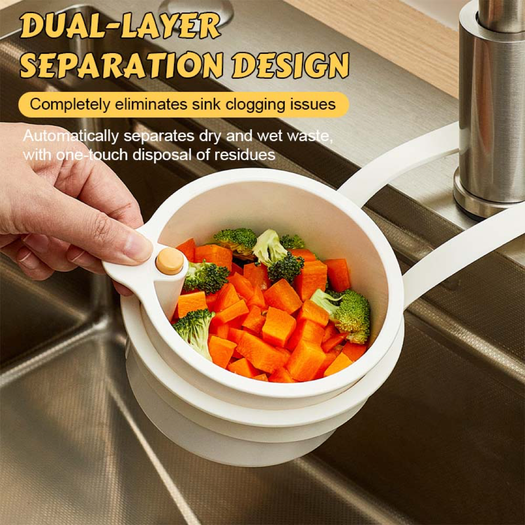Sink-Edge Scrap Basket for Easier Cleanup