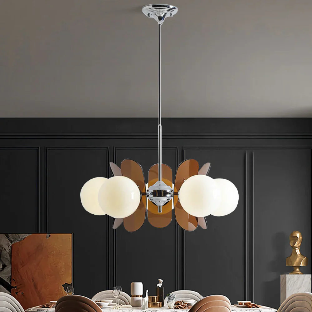 Sculptural Globe Chandelier – Artful Overhead Light