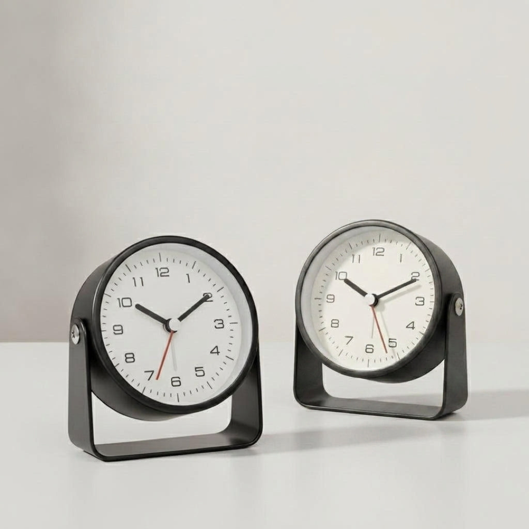 Compact Metal Alarm Clock for Quiet Focus