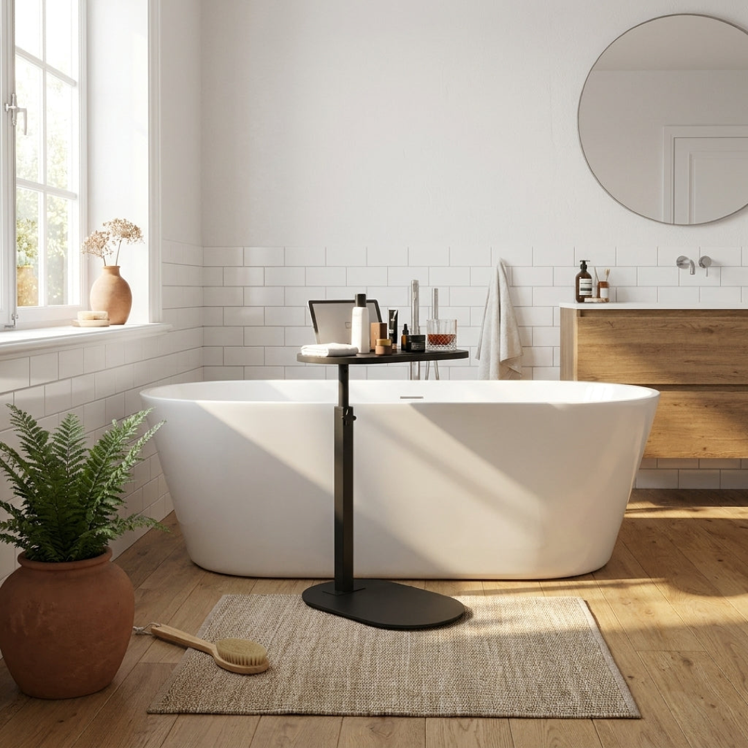 Adjustable Bamboo Bath Table for Easy Reach