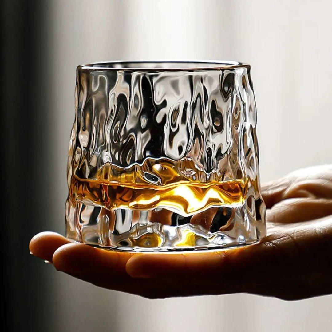 Crystal Swirl Whiskey Glasses for Fuller Flavor