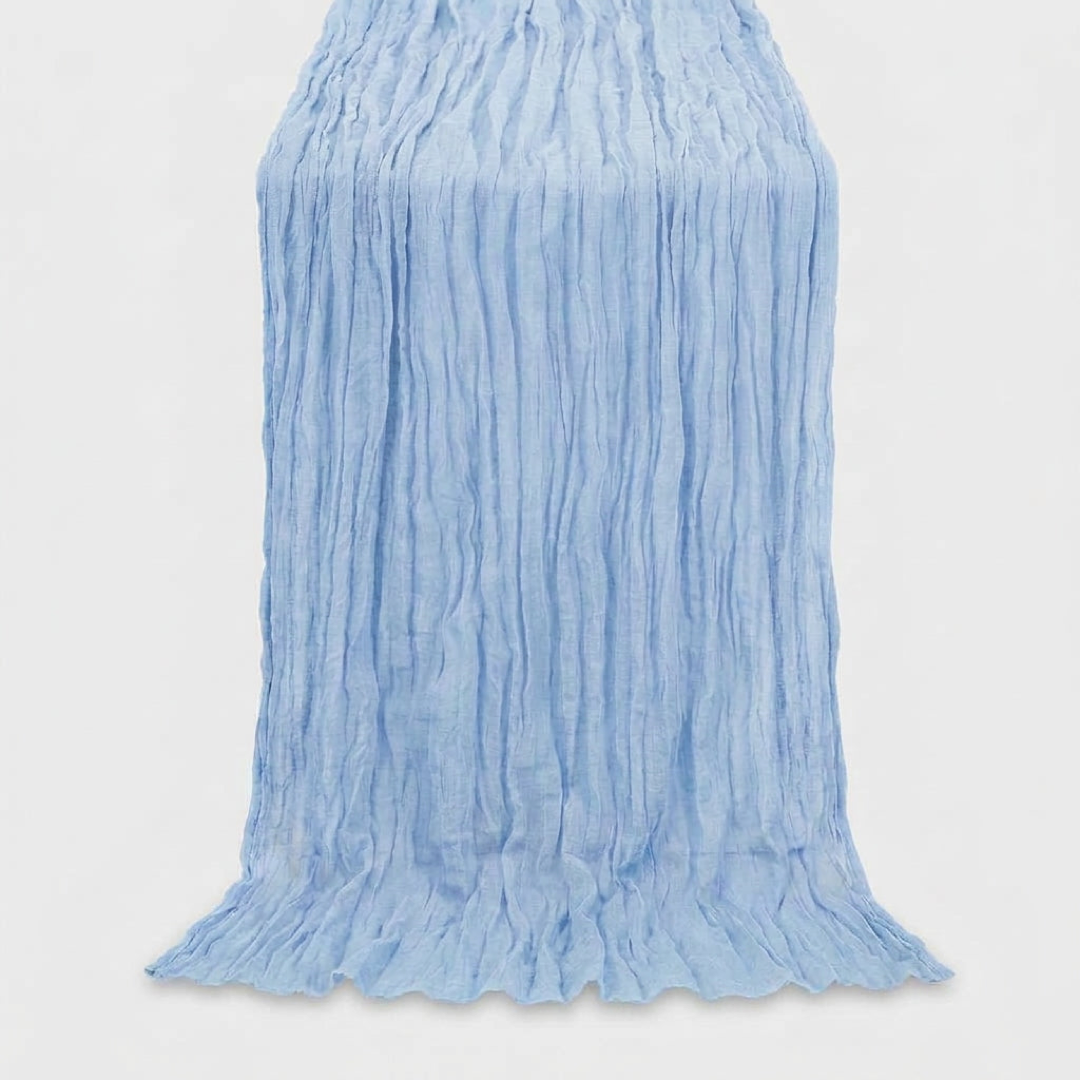 Lilac Gauze Table Runner for Effortless Elegance