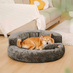 Bolster Donut Cuddler Dog Bed with Washable Cover