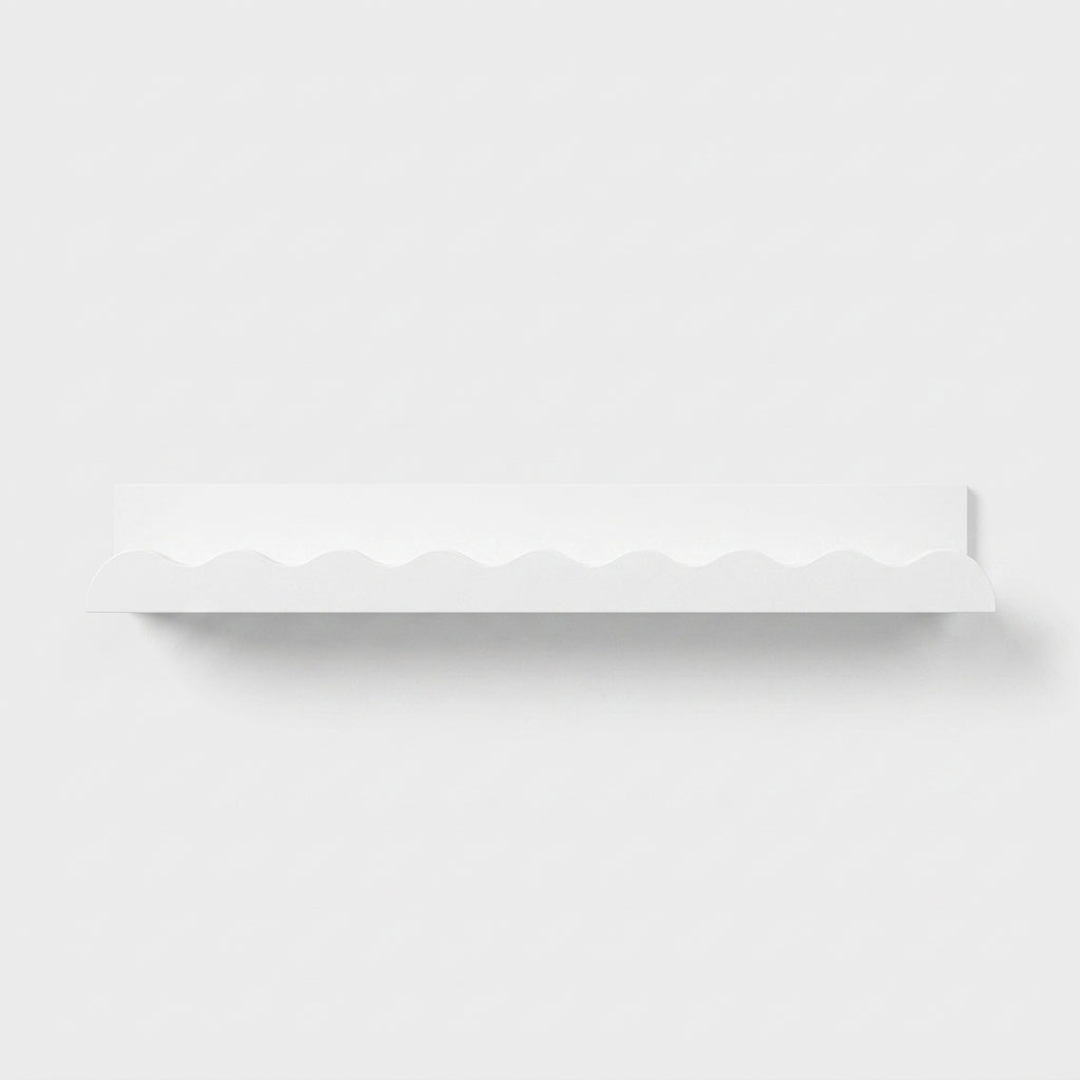Wavy Floating Shelf for Playful Wall Storage