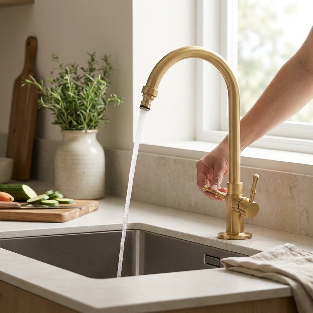 Antique Brass Kitchen Faucet for Effortless Control