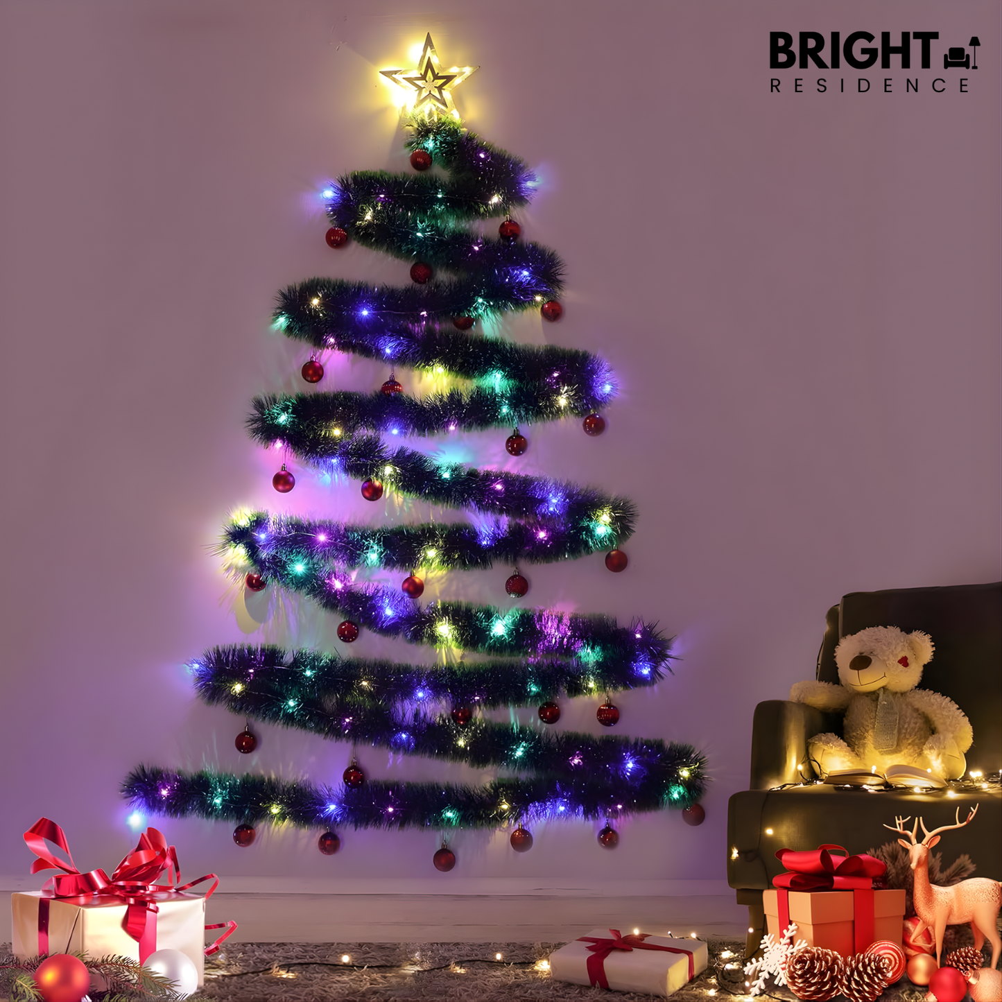 Wall Christmas Tree for Festive Small Spaces