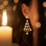 Sparkling Christmas Tree Earrings For Festive Style