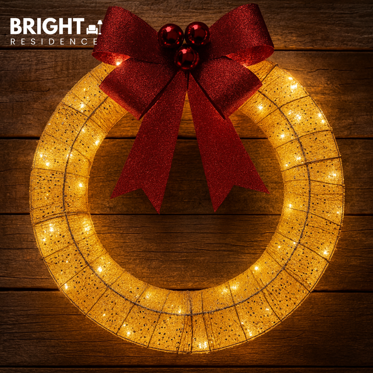 LED Christmas Wreath For A Warm Festive Glow