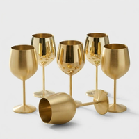 Insulated Steel Wine Goblet Keeps Drinks Chilled