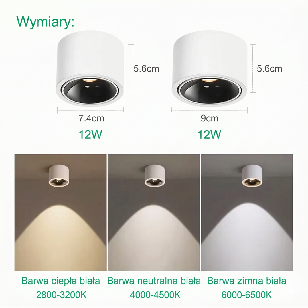Directional LED Ceiling Light for Targeted Glow