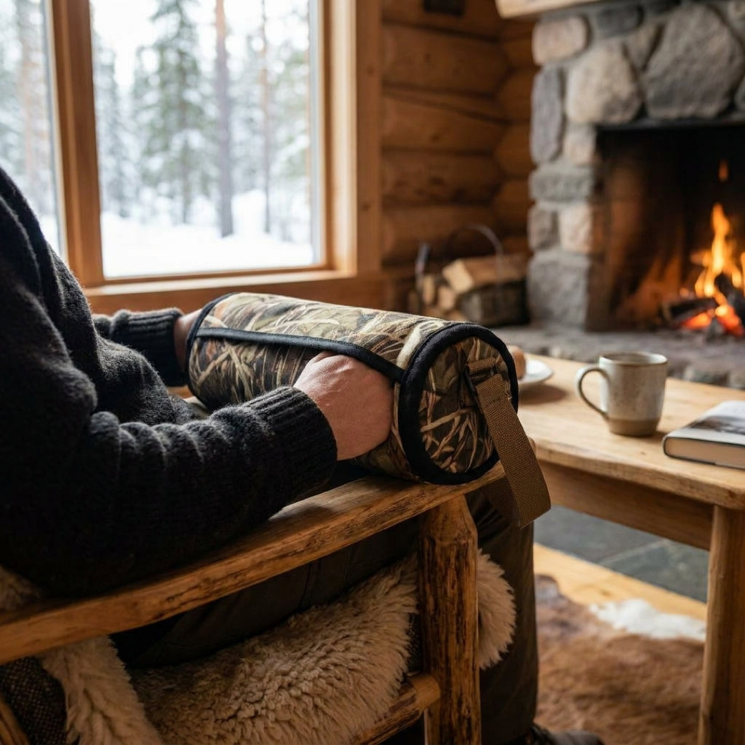 Camouflage Hand Muff for Cold-Weather Comfort