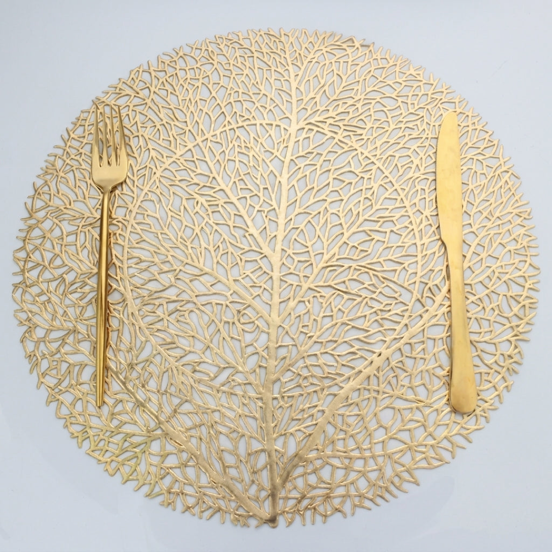 Leaf Placemats Set for Stylish Table Protection