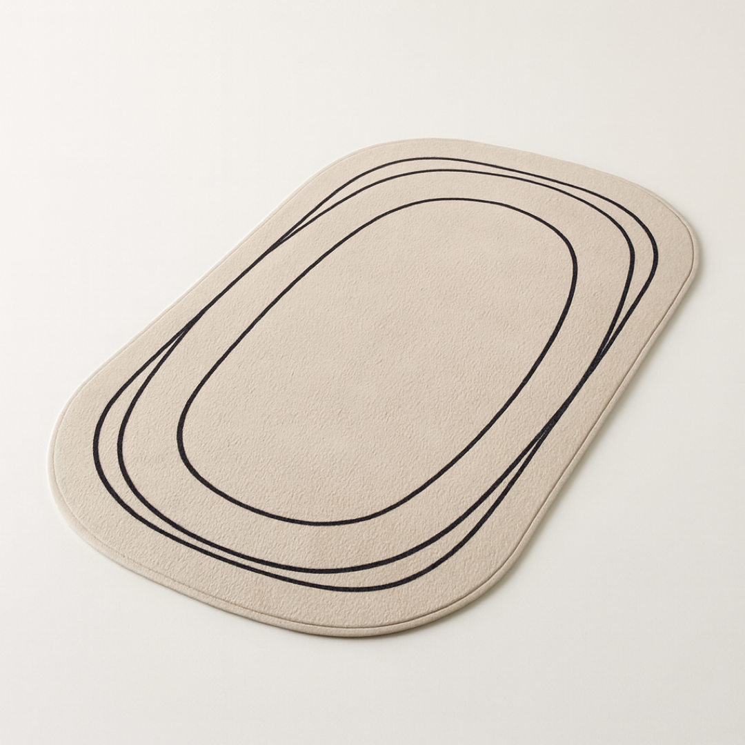 Abstract Bath Mat for Safer, Drier Steps