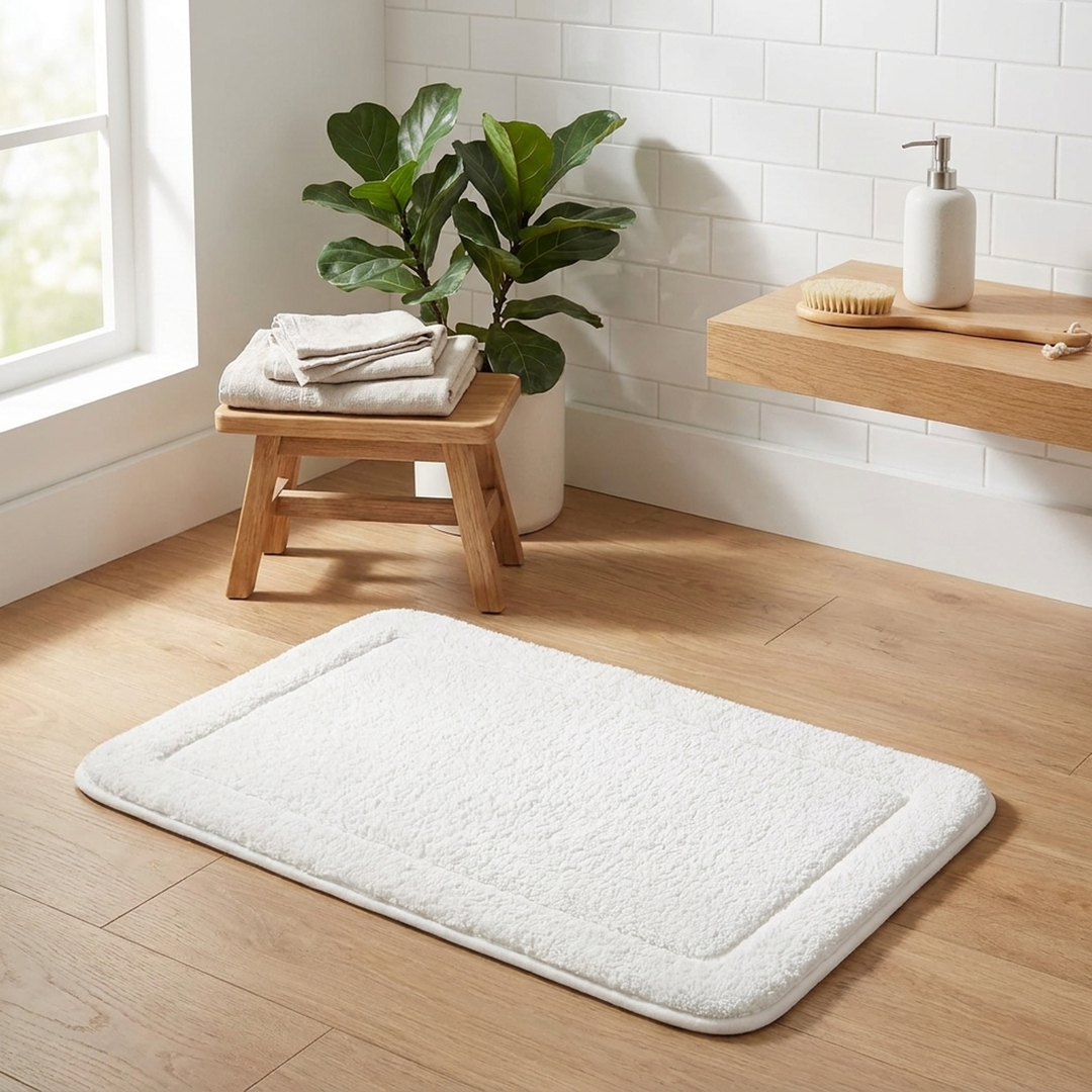 Quick-Dry Bath Mat for Cozy, Steady Footing