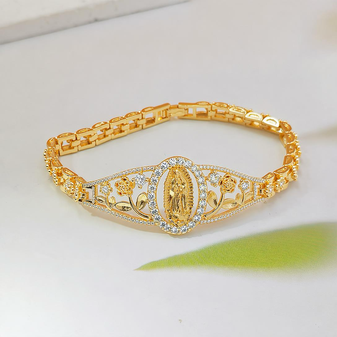 Floral Virgin Mary Bracelet for Daily Devotion