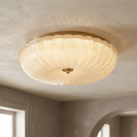 Textured Glass Ceiling Light for Low Ceilings