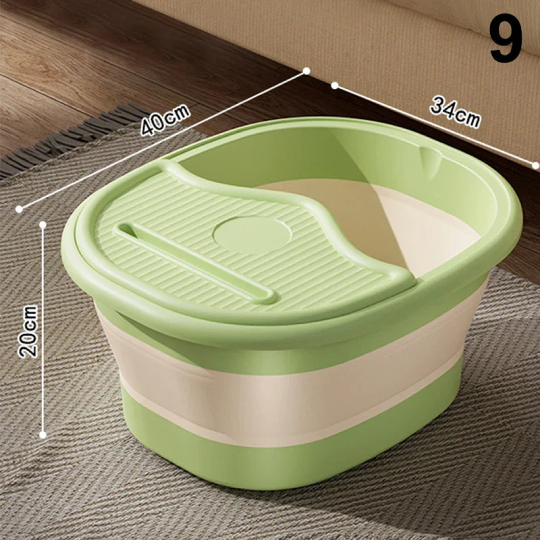 Foldaway Foot Soaking Tub With Massage Rollers