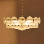 Layered Glass Chandelier — Soft, Welcoming Light