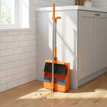 Pivoting Broom & Dustpan Set for Corner Reach