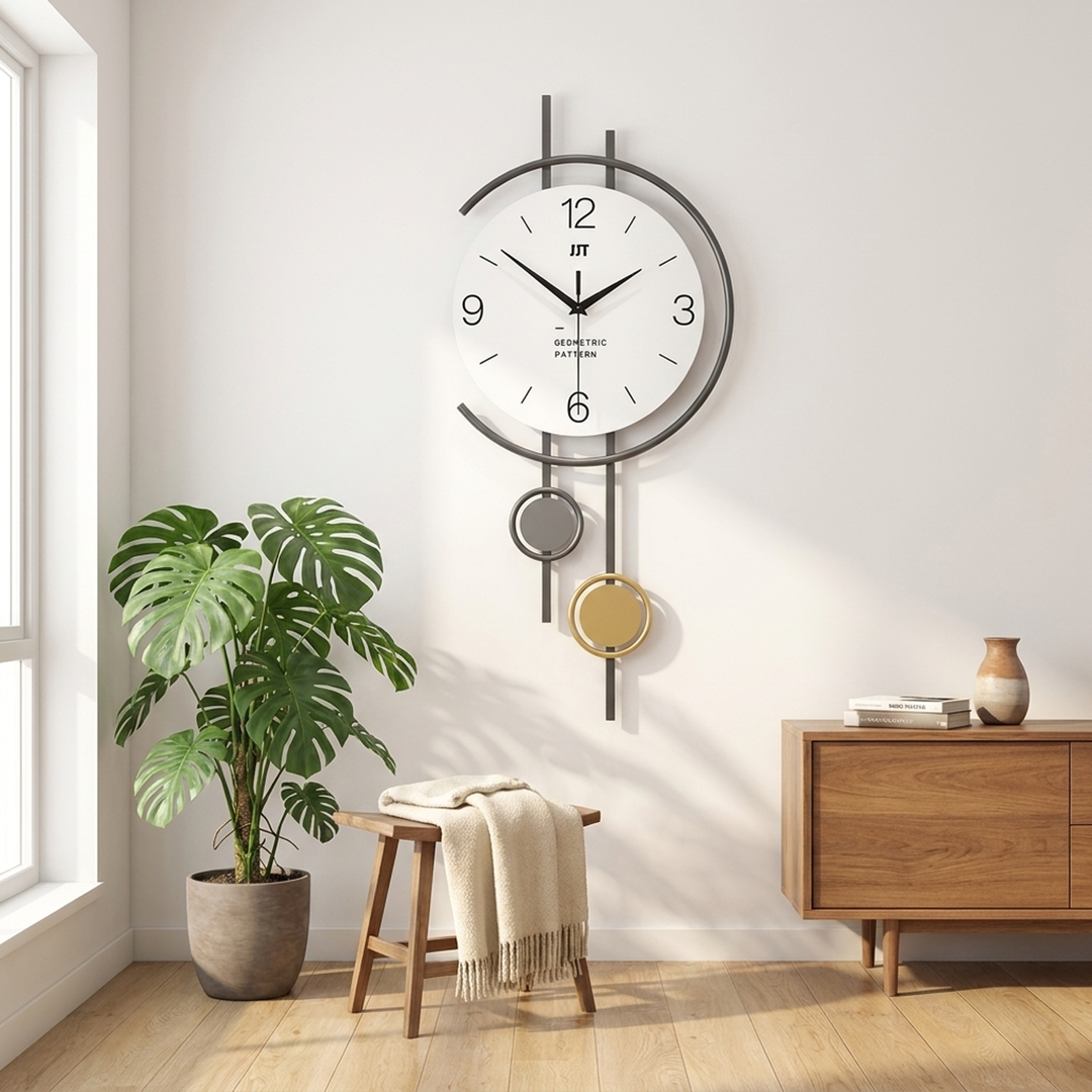 Sculptural Wall Clock for Quiet Timekeeping