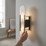 Sculpted Marble Sconce for Soft Ambient Light