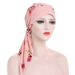 Floral Slip-On Turban for Easy Styling