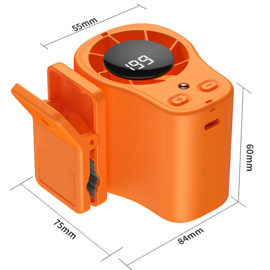 LED Personal Fan for Hands-Free Travel Cooling