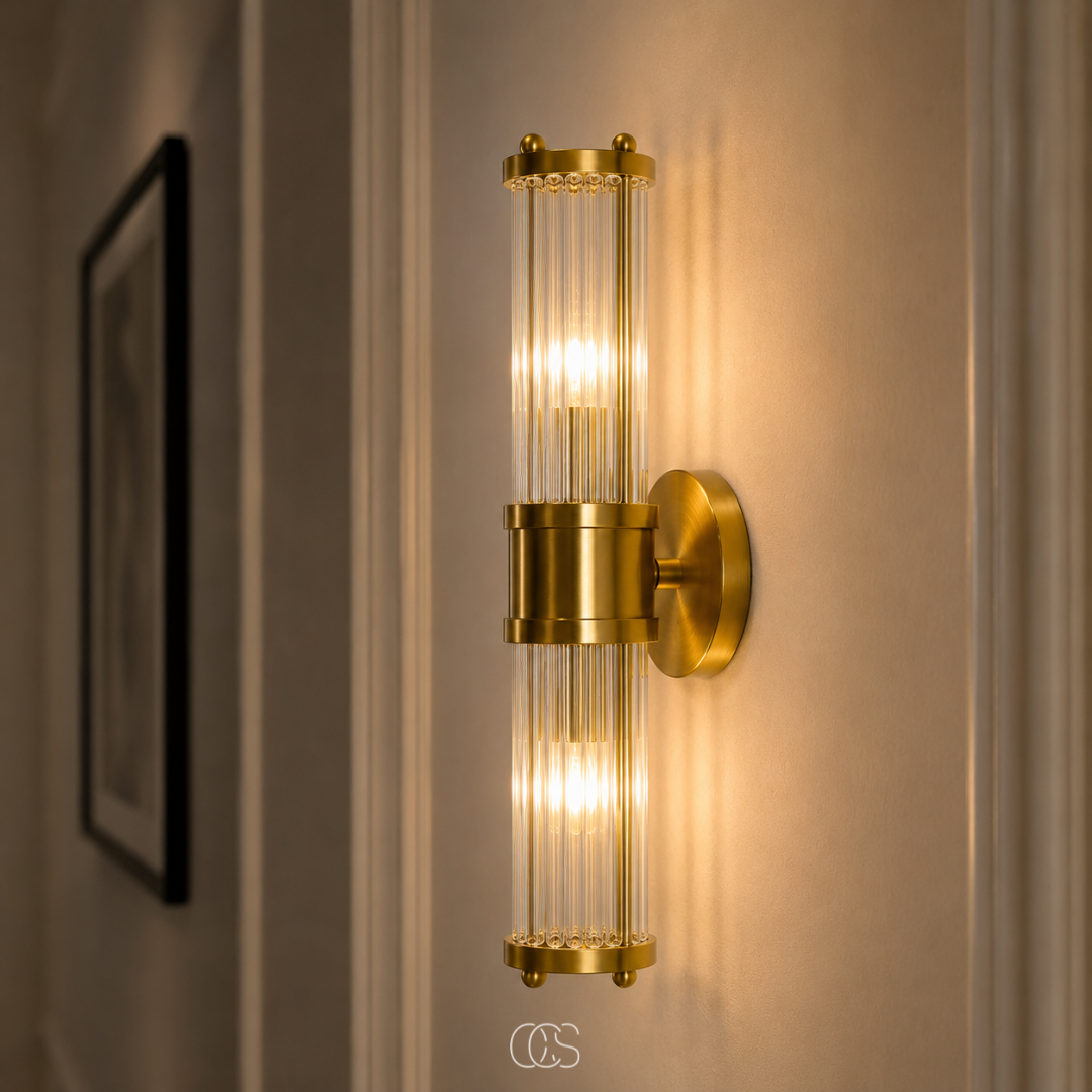 Gold Crystal Wall Sconce for Warm Ambiance