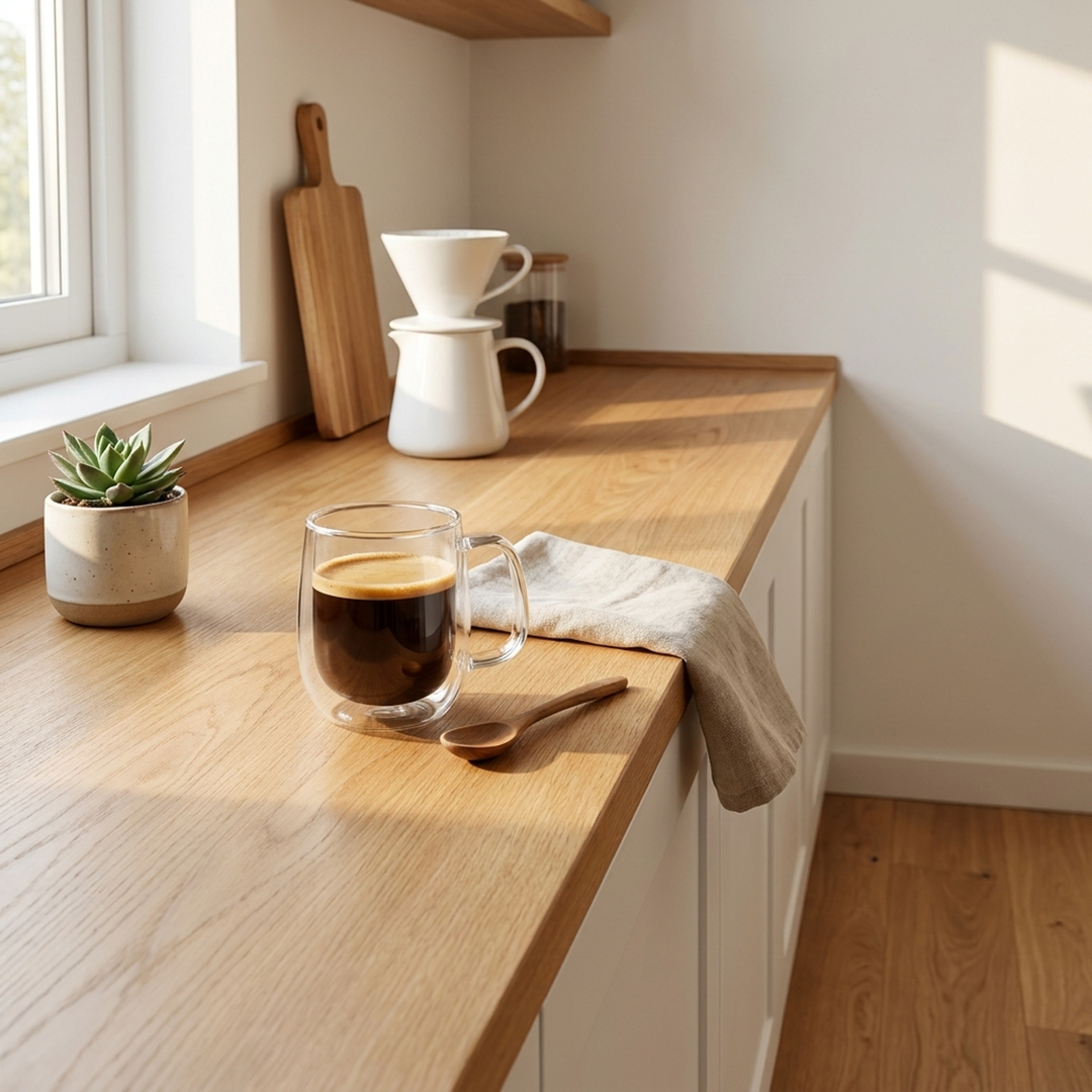 Insulated Glass Mug – Lasting Warmth, Easy Grip