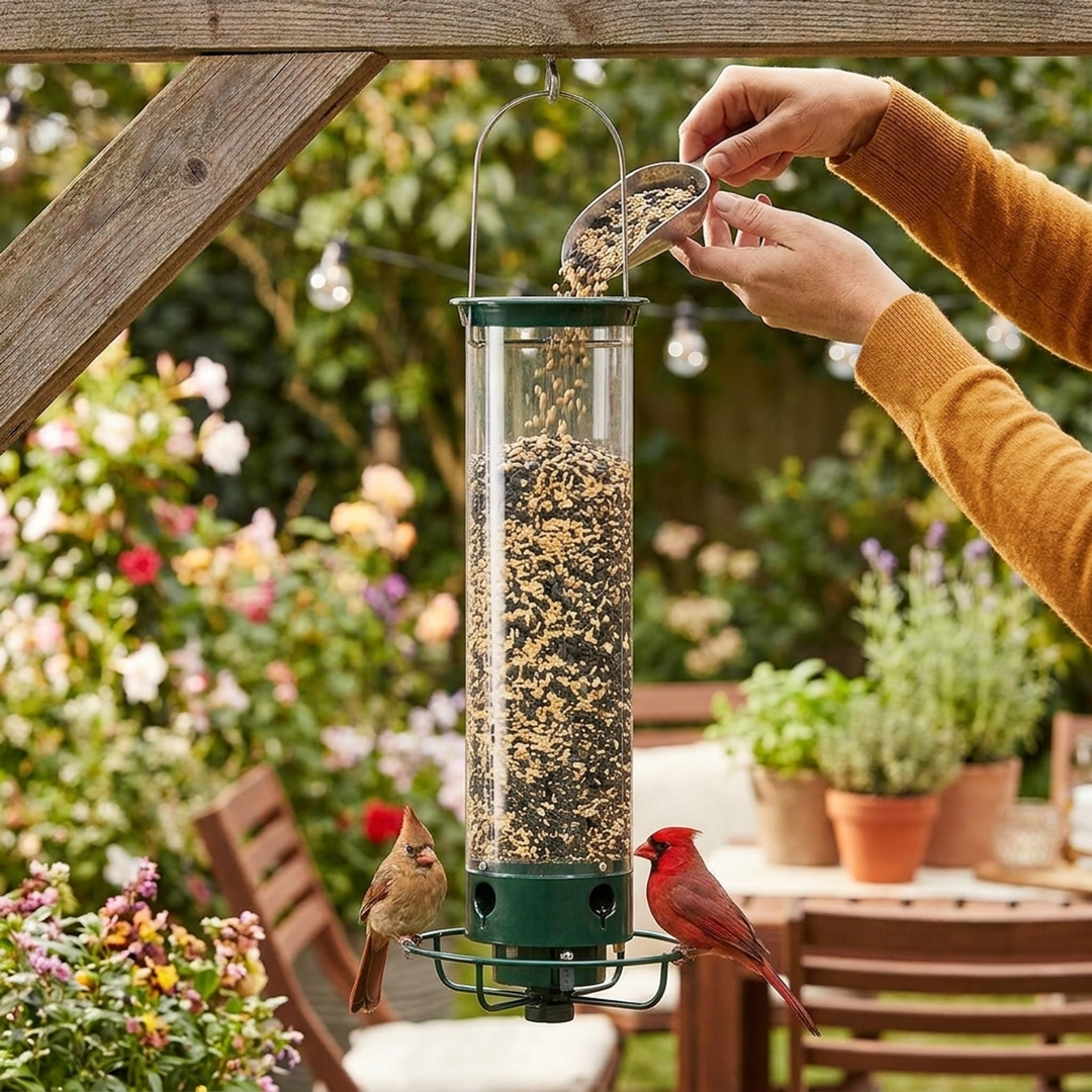 Squirrel-Blocking Bird Feeder for Easy Viewing