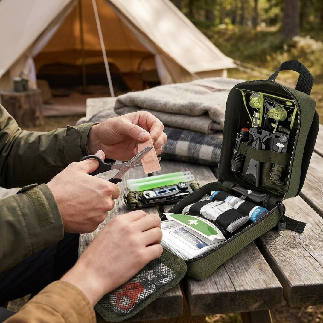 Compact MOLLE First Aid Kit for Outdoor Readiness