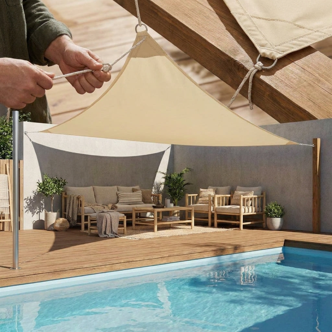 Water-Resistant Sun Sail for Cooler Patios