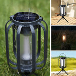 Dual-Flame Solar Lantern For Effortless Outdoor Glow