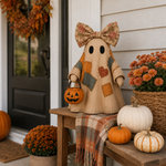 Vintage Ghost LED Pumpkin Lantern