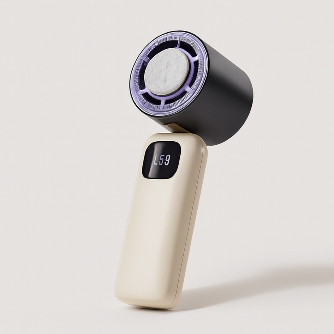 Portable Ice-Cooling Fan for Rapid Relief