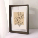 Double Glass Wood Frame for Floating Displays