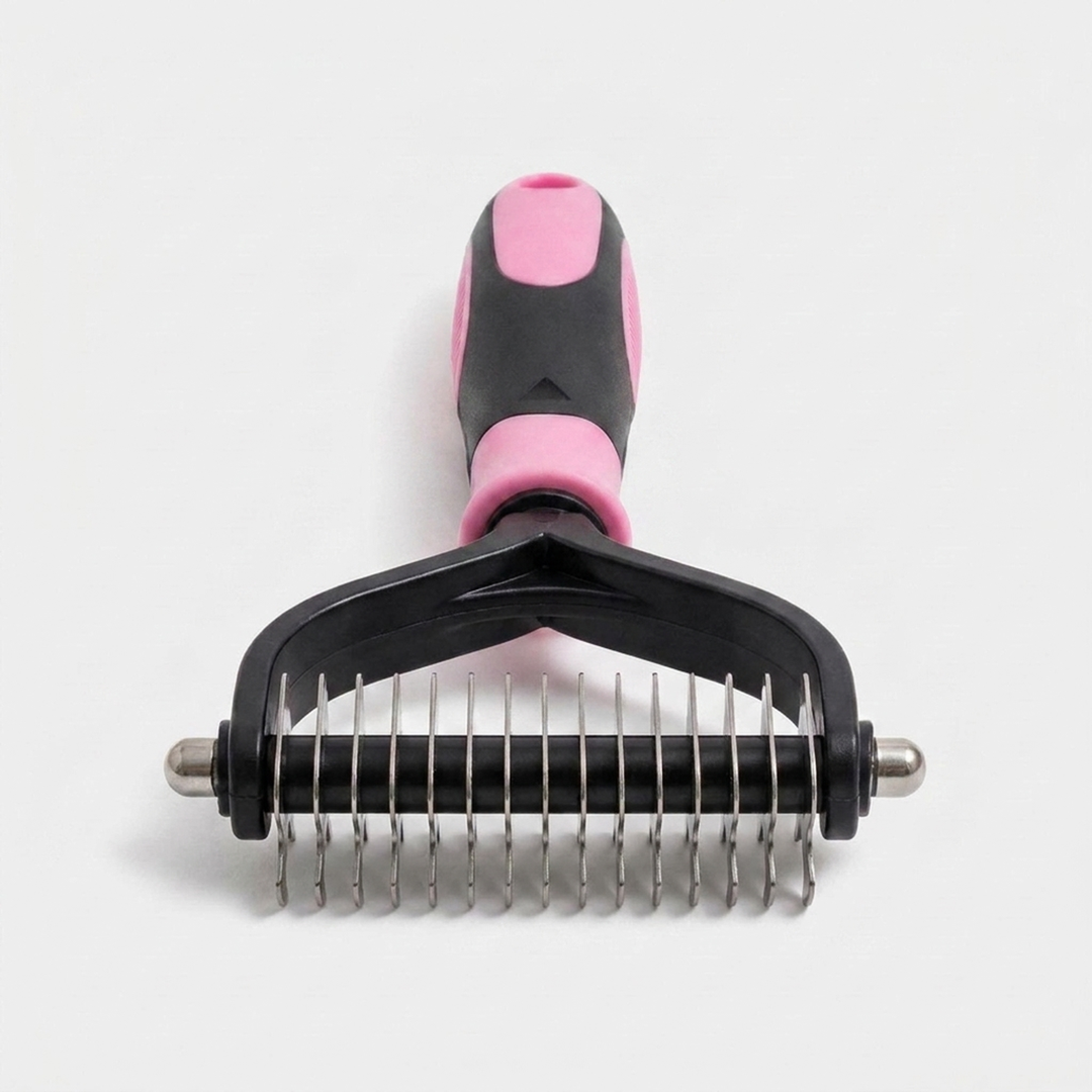 2-In-1 Pet Grooming Brush for Less Shedding