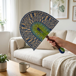 Handwoven Seagrass Fan for Warm Wall Texture