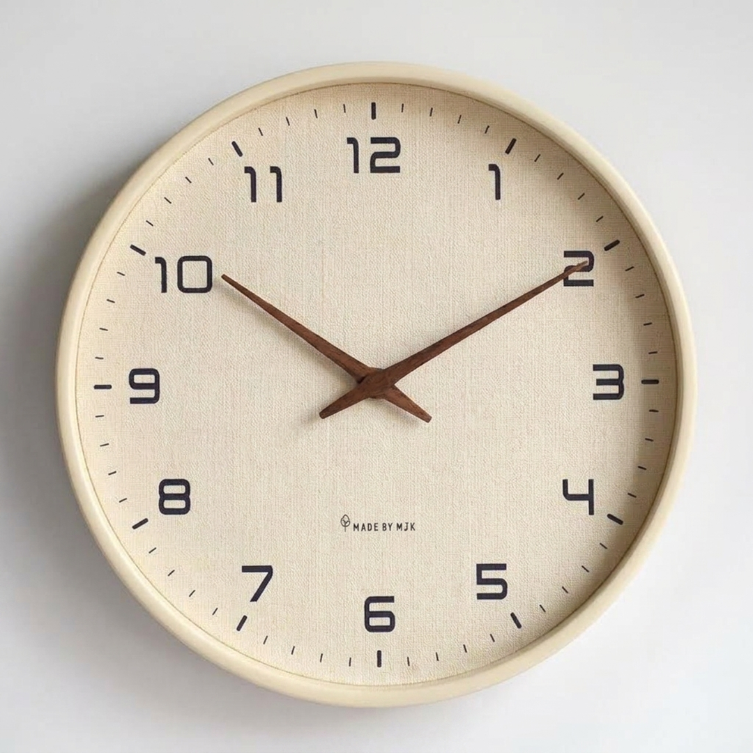 Minimalist Wood Wall Clock for Silent Timekeeping