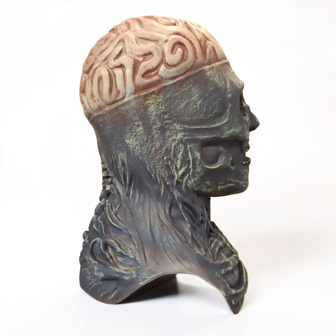 Exposed Brain Skull Mask for Instant Horror