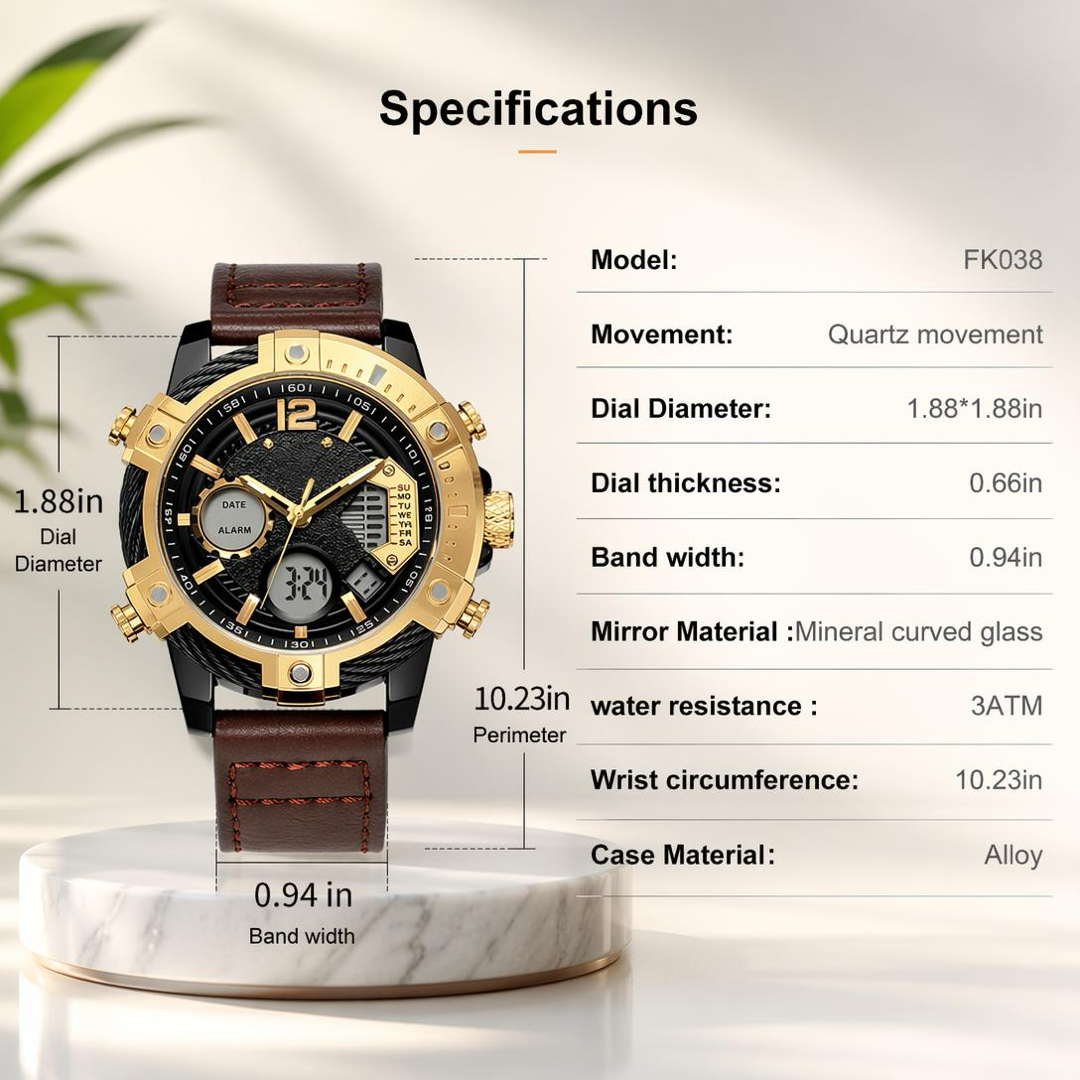 Analog-Digital Sports Watch for Everyday Reliability