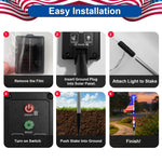 Solar Flag Lights for Bright Patriotic Pathways